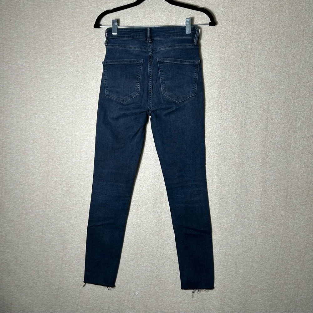 All Saints Dax Cigarette Skinny Jeans‎ Actual Size 24X26 Ankle Black Stretch